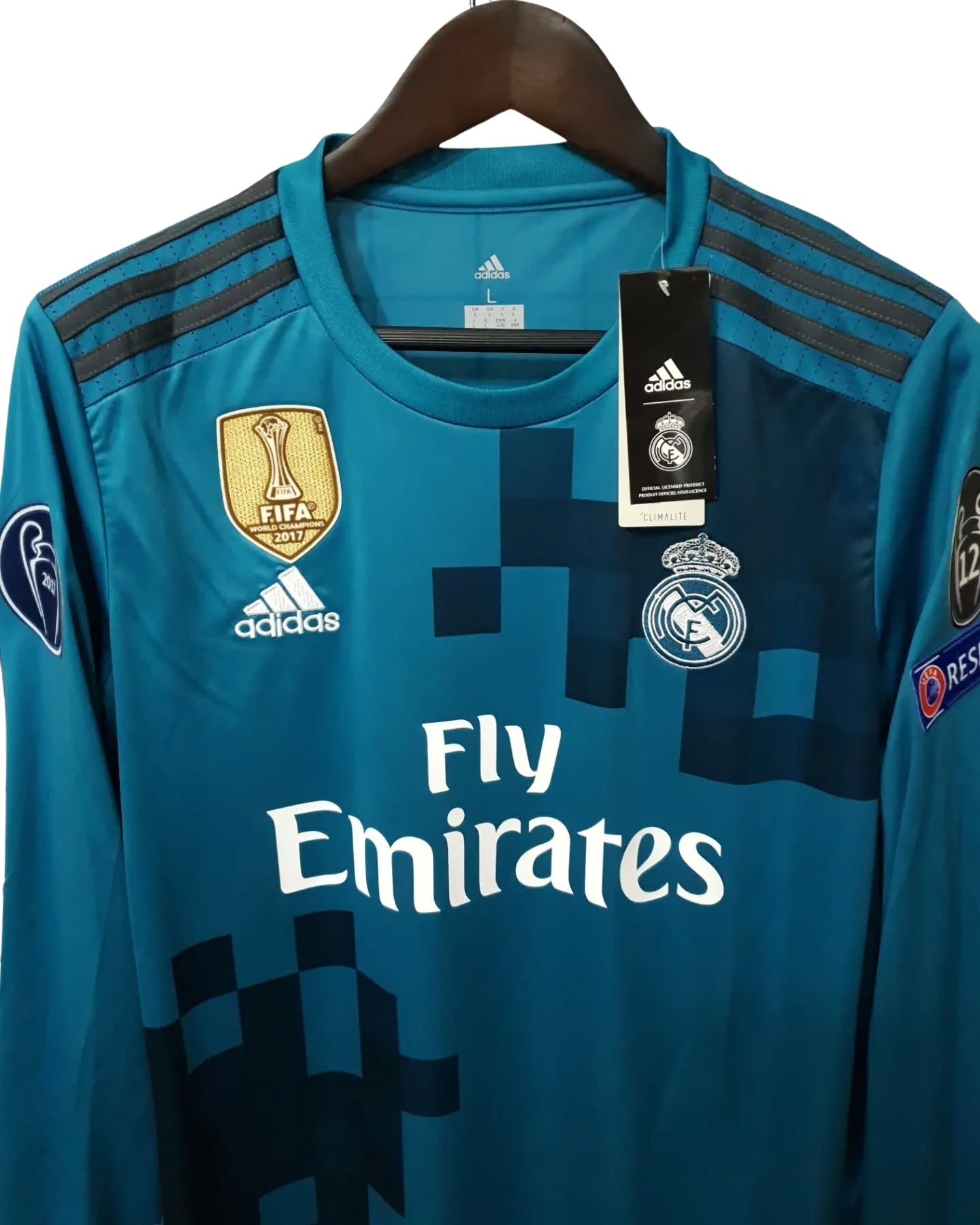 Ronaldo Jersey #7 Real Madrid Champions League 2017/2018 Jersey Long Sleeve